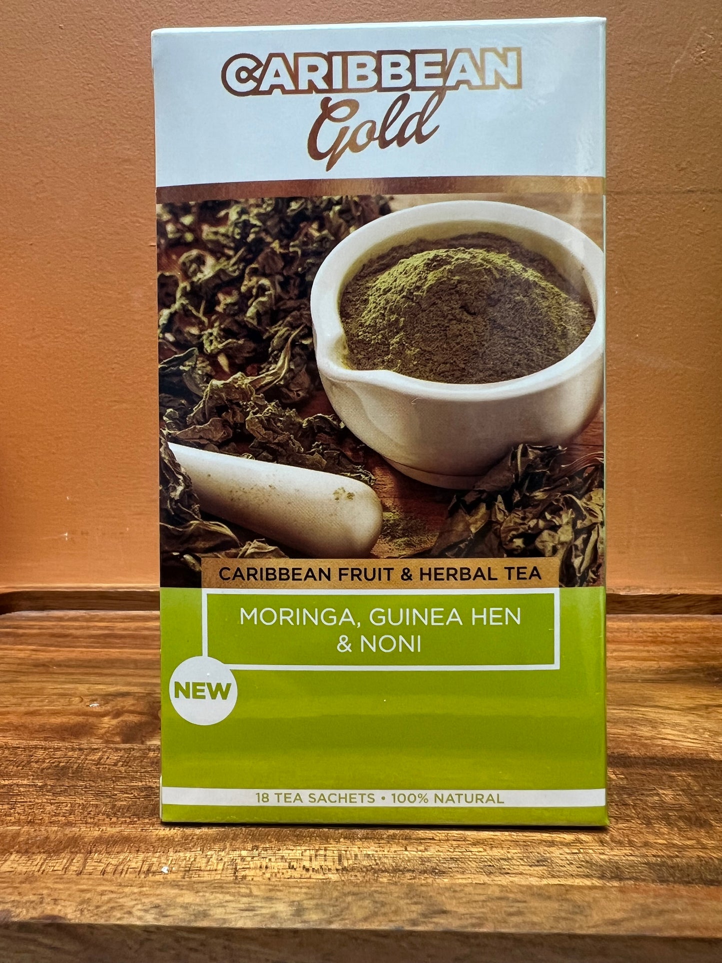 Caribbean Gold Moringa, Guinea Hen & Noni 18 Herbal Teabags