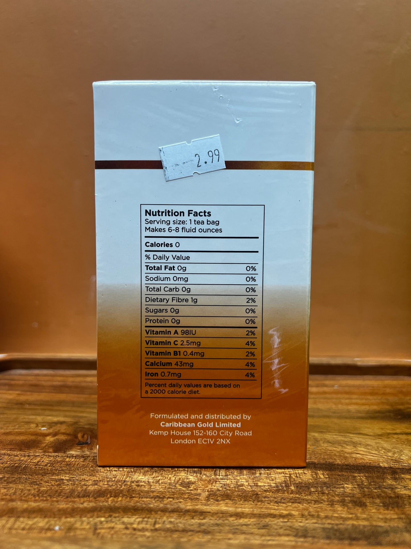 Caribbean Gold Moringa, Turmeric & Seamoss tea 18 herbal teabags
