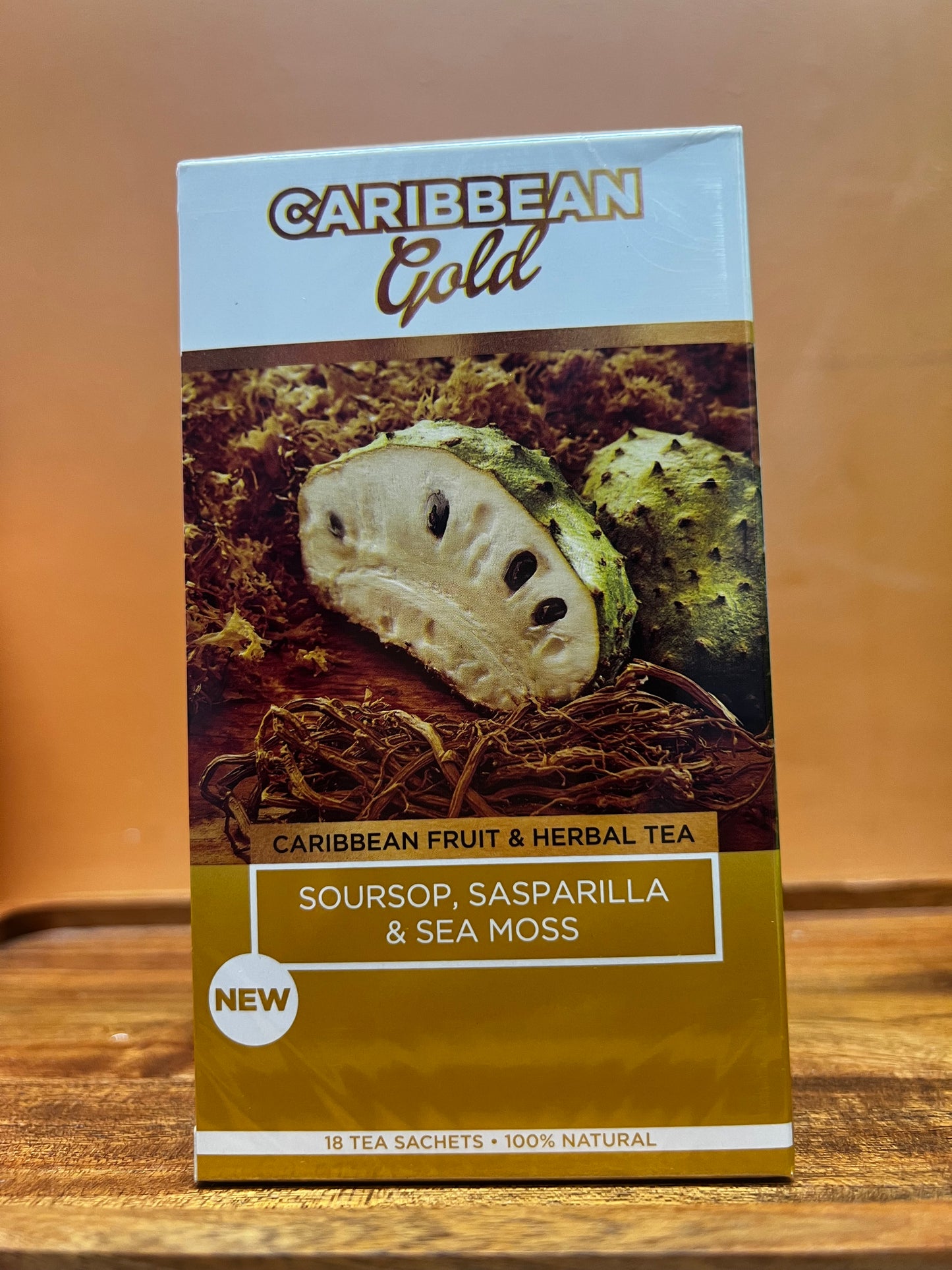 Caribbean Gold Soursop, Sasparilla & Seamoss 18 Herbal Teabags