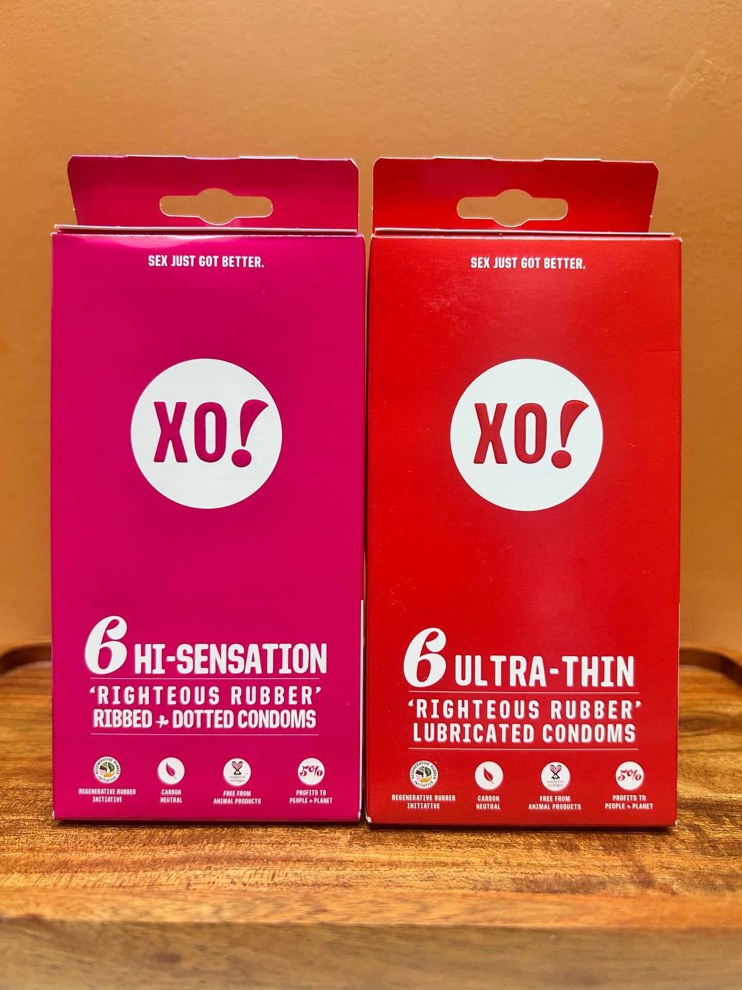 XO 6 Righteous Rubber Lubricated Unscented Condoms