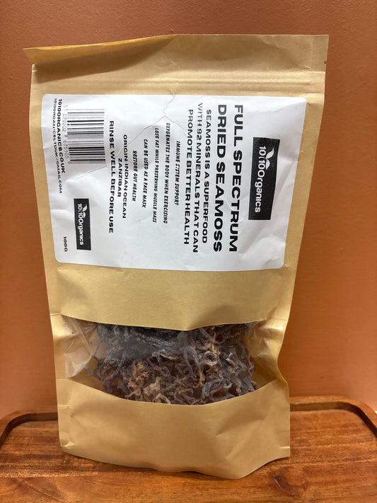10/10 Organics Full Spectrum Dried Seamoss 100g