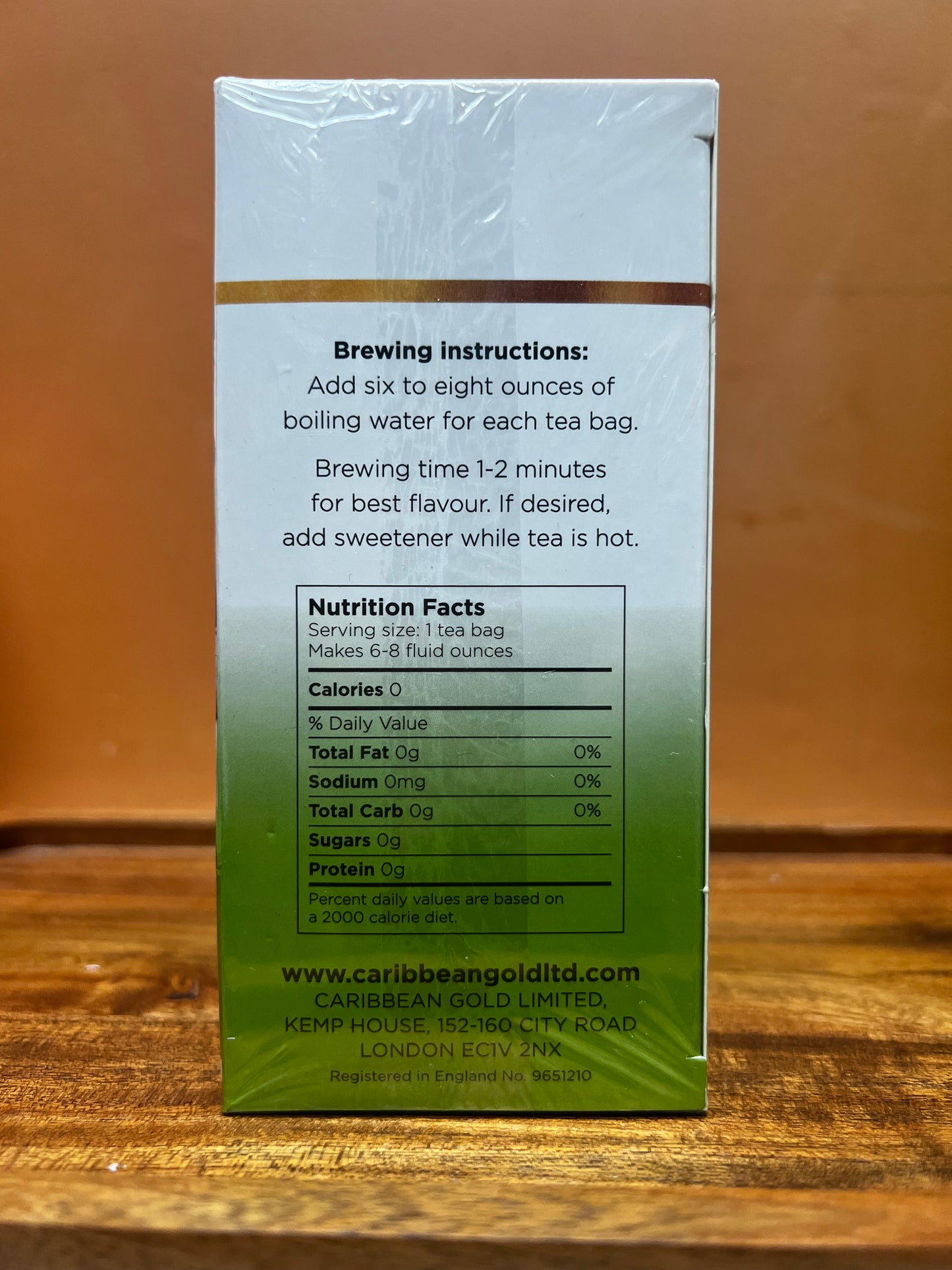 Caribbean Gold Moringa, Soursop & Ginger 18 Herbal teabags