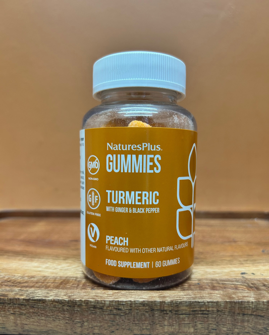 Natures Plus, Turmeric Curcumin With Ginger & Black Pepper, Peach, 60 Gummies