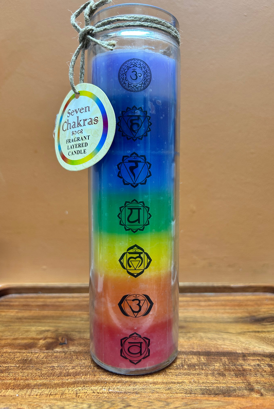 Seven Chakras Tower Candle